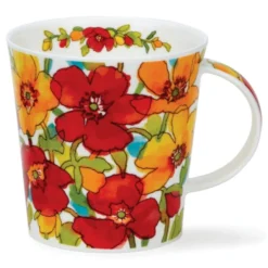 DUNOON Cairngorm Flower Shower Red Mug
