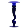 Bristol Glass Blue Neptune Candlestick BB033
