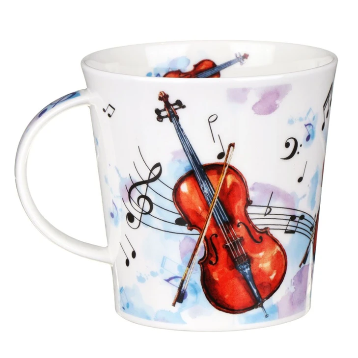 DUNOON Cairngorm Making Music Violin Mug 2 DUNOON Cairngorm Making Music Violin Mug - Image 2