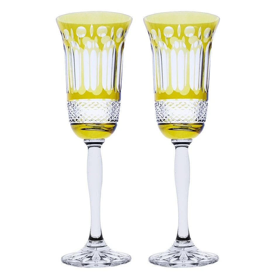 Royal Scot - Belgravia Flute Pair Amber Presentation Boxed 1 Royal Scot - Belgravia Flute Pair Amber Presentation Boxed