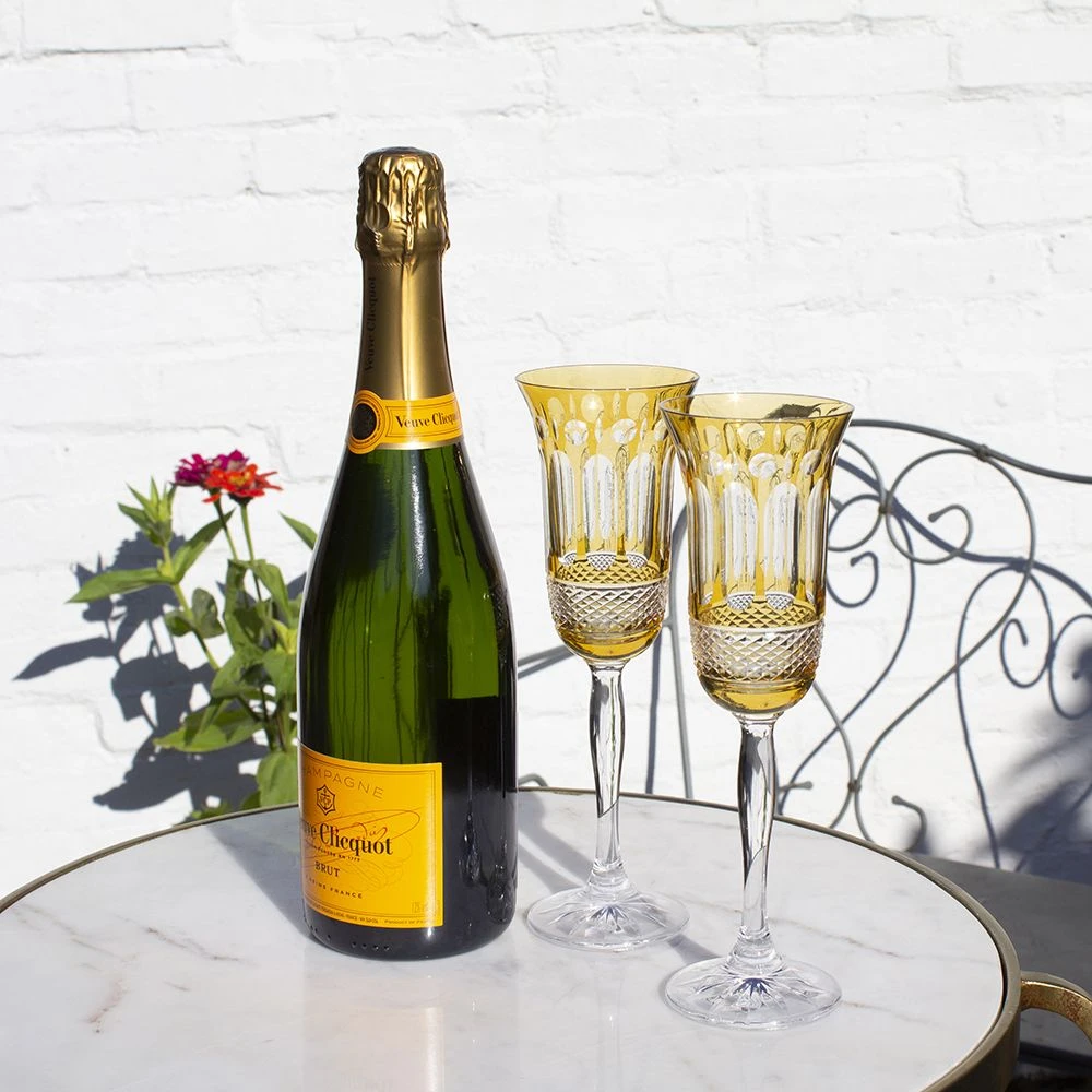 Royal Scot - Belgravia Flute Pair Amber Presentation Boxed 4 Royal Scot - Belgravia Flute Pair Amber Presentation Boxed - Image 4