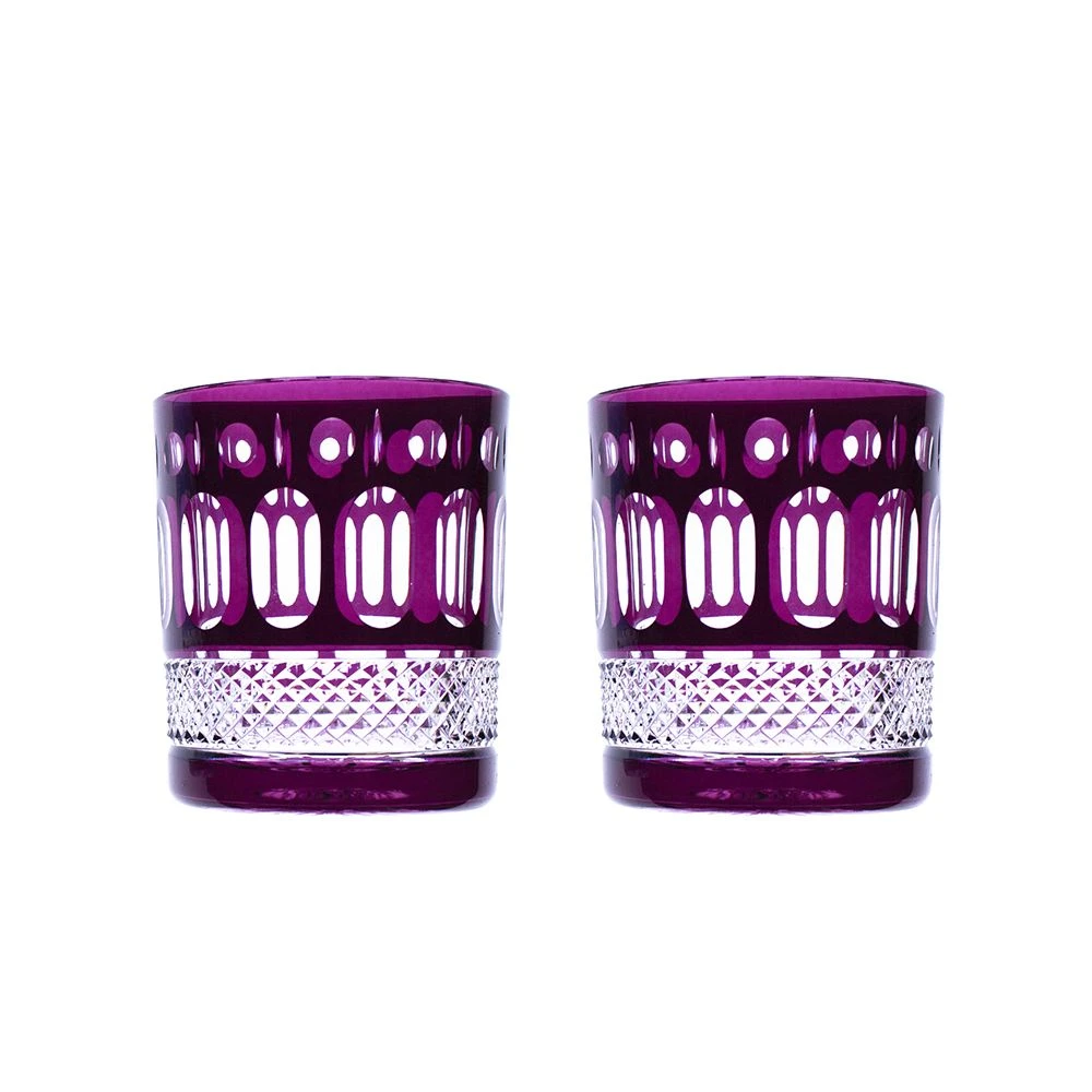 Royal Scot - Belgravia Large Tumbler Pair Mulberry Pres. Boxed 2 Royal Scot - Belgravia Large Tumbler Pair Mulberry Pres. Boxed - Image 2