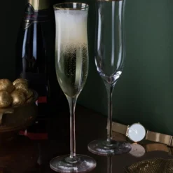 DARTINGTON Celebration Flute Gold Rim Flute Glasses Pair ST3135 -Glassware Specialty Store celebrate gold flute mood 1 1495881072