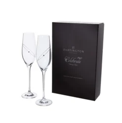 DARTINGTON Glitz Celebrate Clear Flute Glass Pair ST2663/5