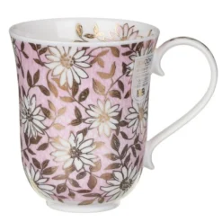 DUNOON Braemar Gold Floral Nuovo Mug*