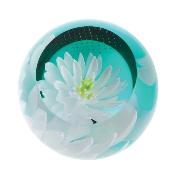 Caithness Floral Charms Waterlily Paperweight U19034 1 Caithness Floral Charms Waterlily Paperweight U19034