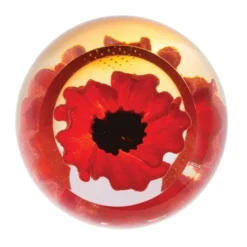 Caithness Floral Charms Red Poppy Paperweight U99191