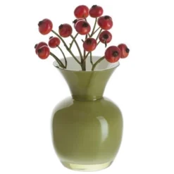 DARTINGTON Little Treasures Olive & White Vase VA3422/GRN/W -Glassware Specialty Store va3422 grn w little treasures olive green white waisted vase wthflwrs co 2 1554580903 1574432169